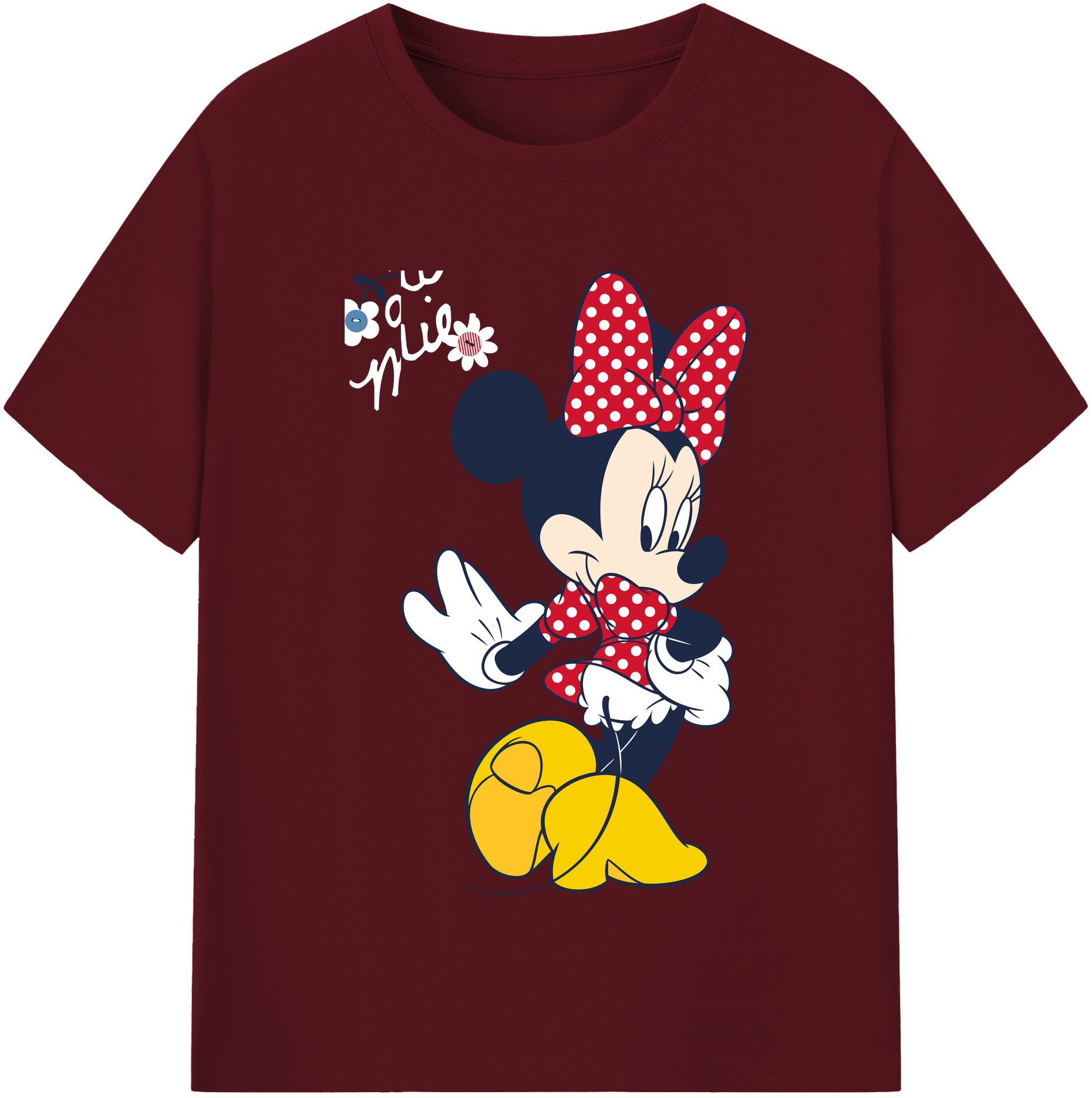 （画像用） ミッキーマウス Mickey Mouse 綿100％半袖Tシャツ（フロントプリント）